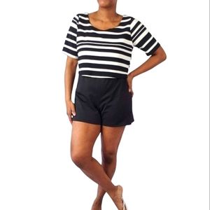 Soul Harmony Energy Black/White Stripe Romper